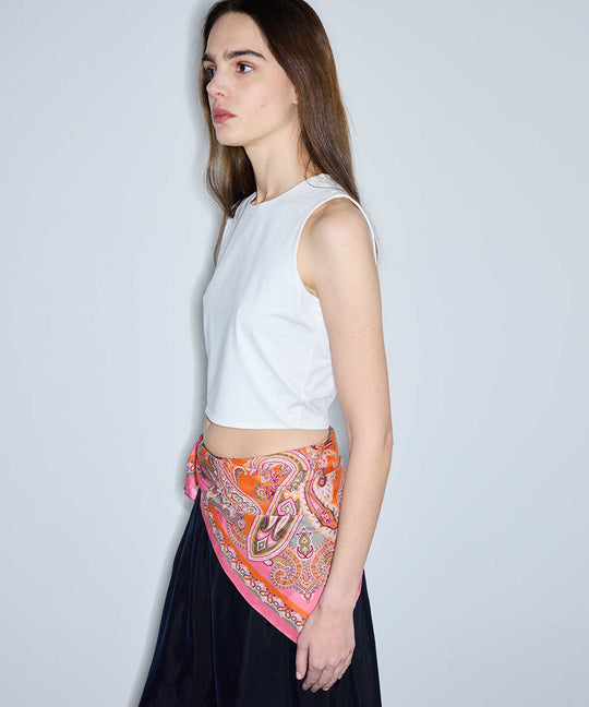 Crew Neck Cropped T-Shirt
