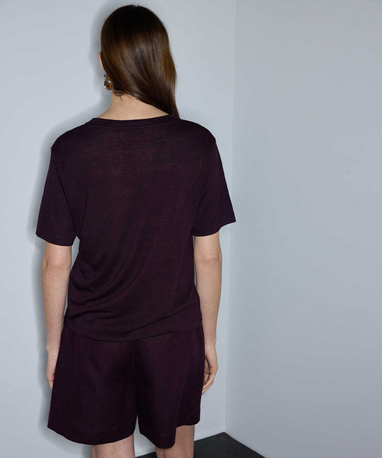 Rhinestone V-Neck T-Shirt 
