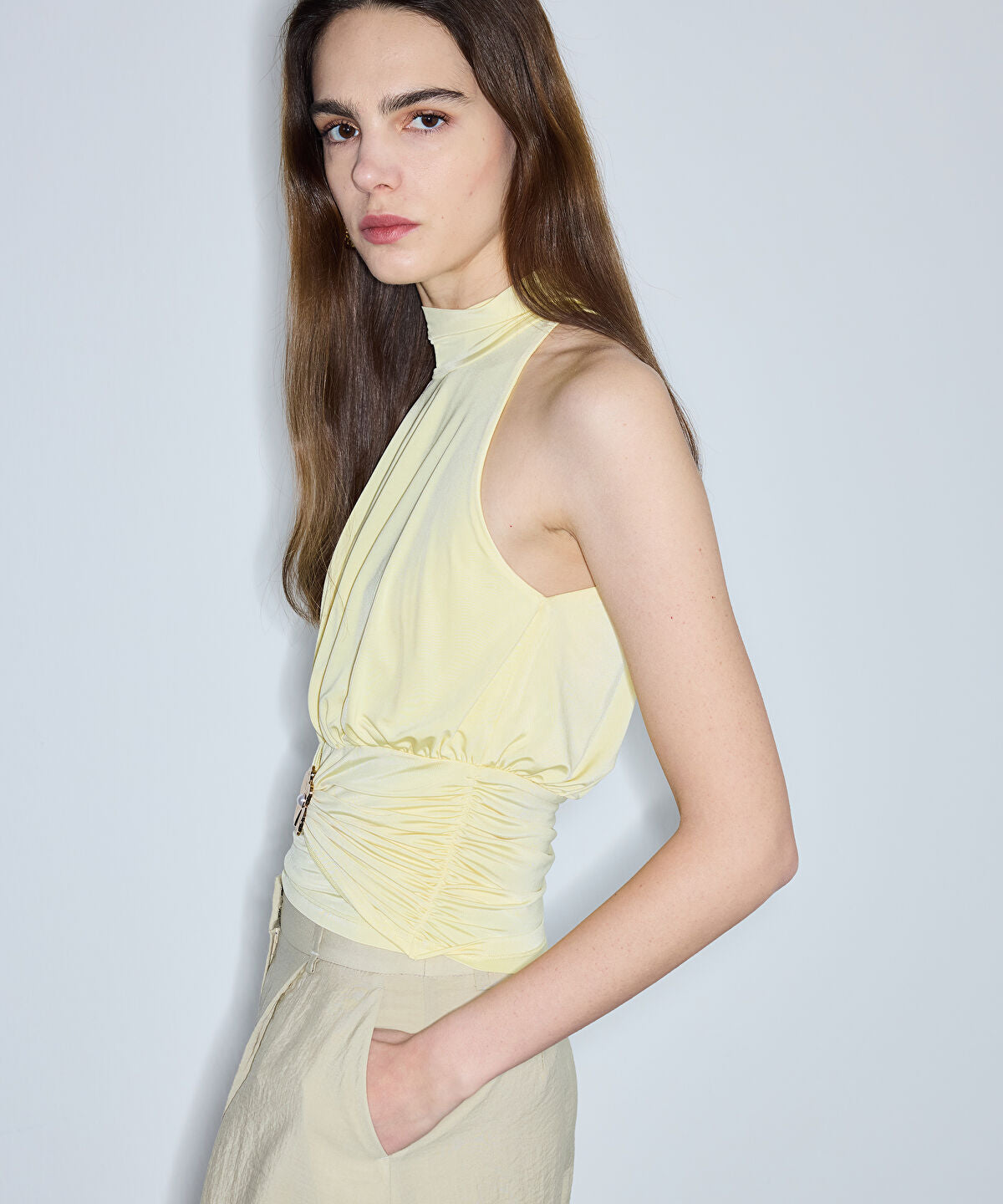 Zoomed T-Shirt with Metal Accent