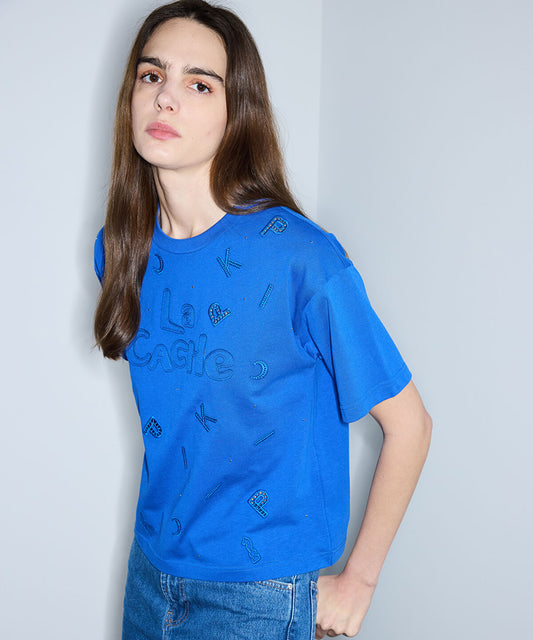 Embroidered Rhinestone T-Shirt 