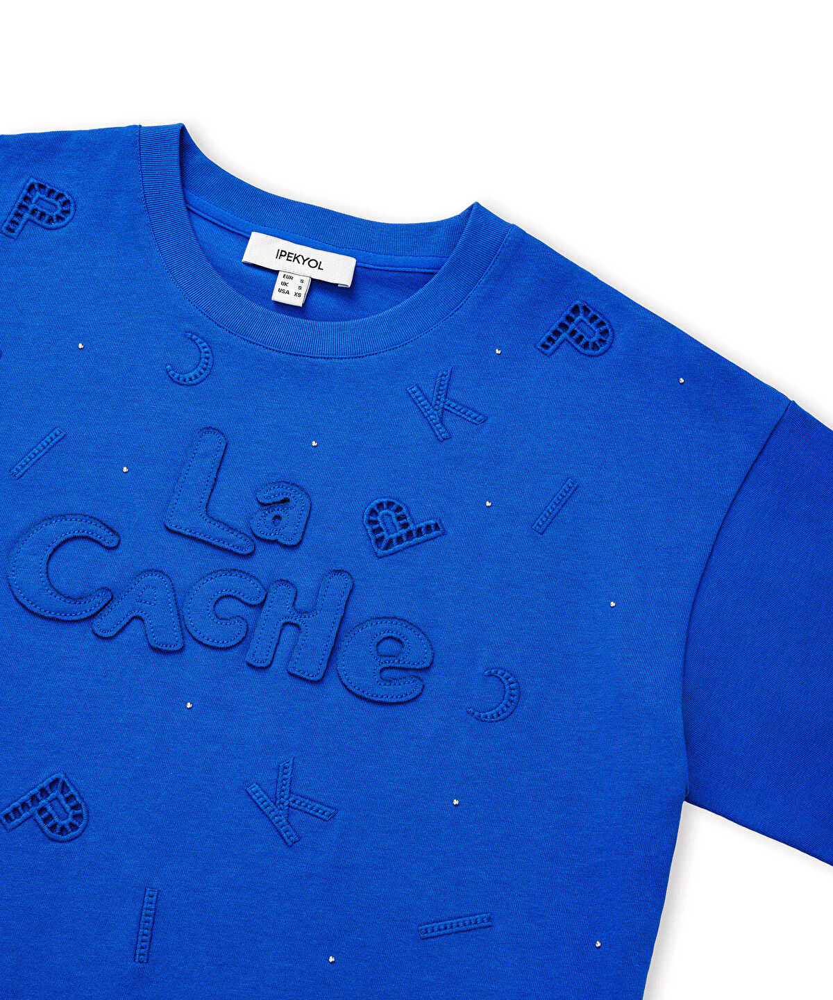 Zoomed Embroidered Rhinestone T-Shirt 