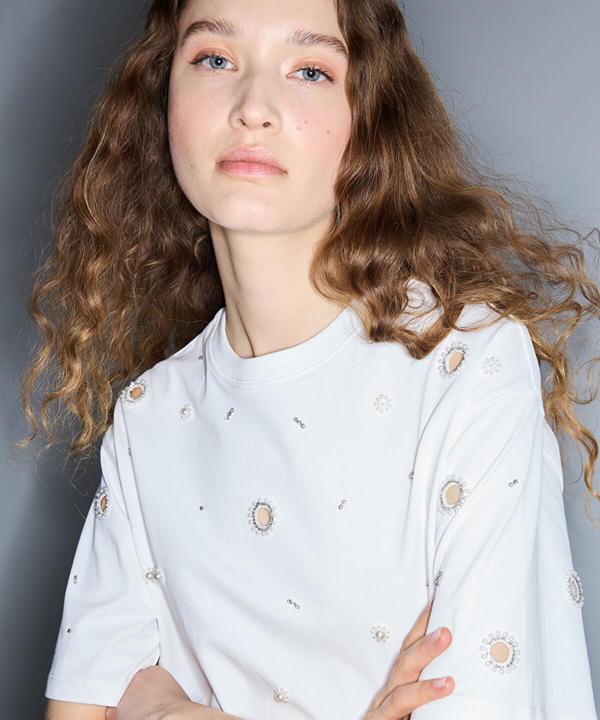 Zoomed Embellished Cutout T-Shirt