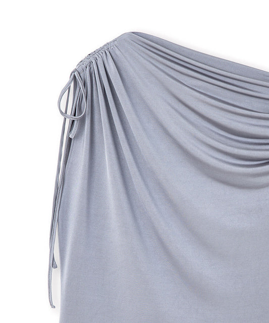 Asymmetric Gathered T-Shirt