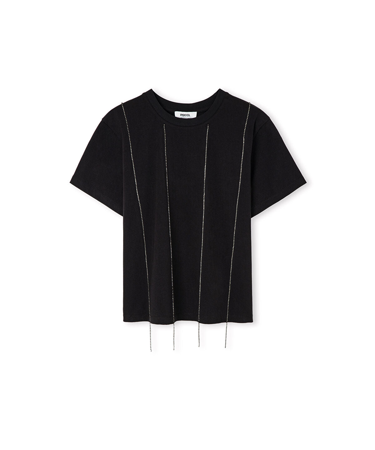 Zoomed Rhinestone-Embellished T-Shirt