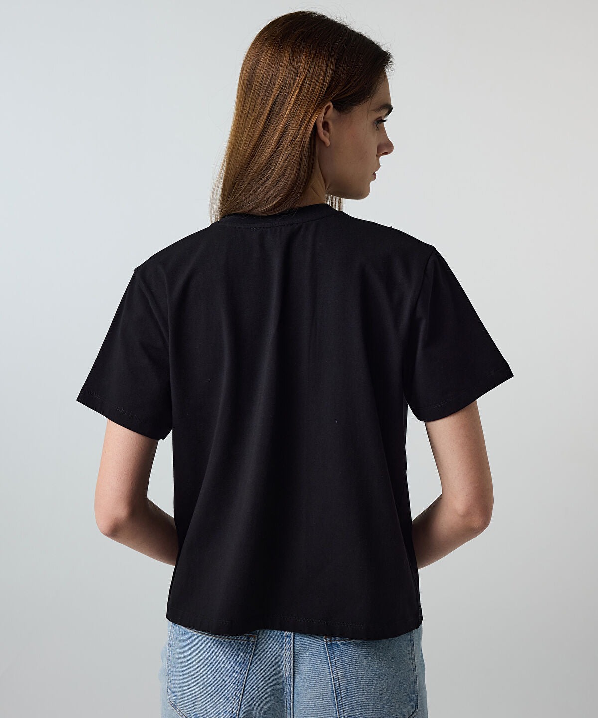 Zoomed Rhinestone-Embellished T-Shirt