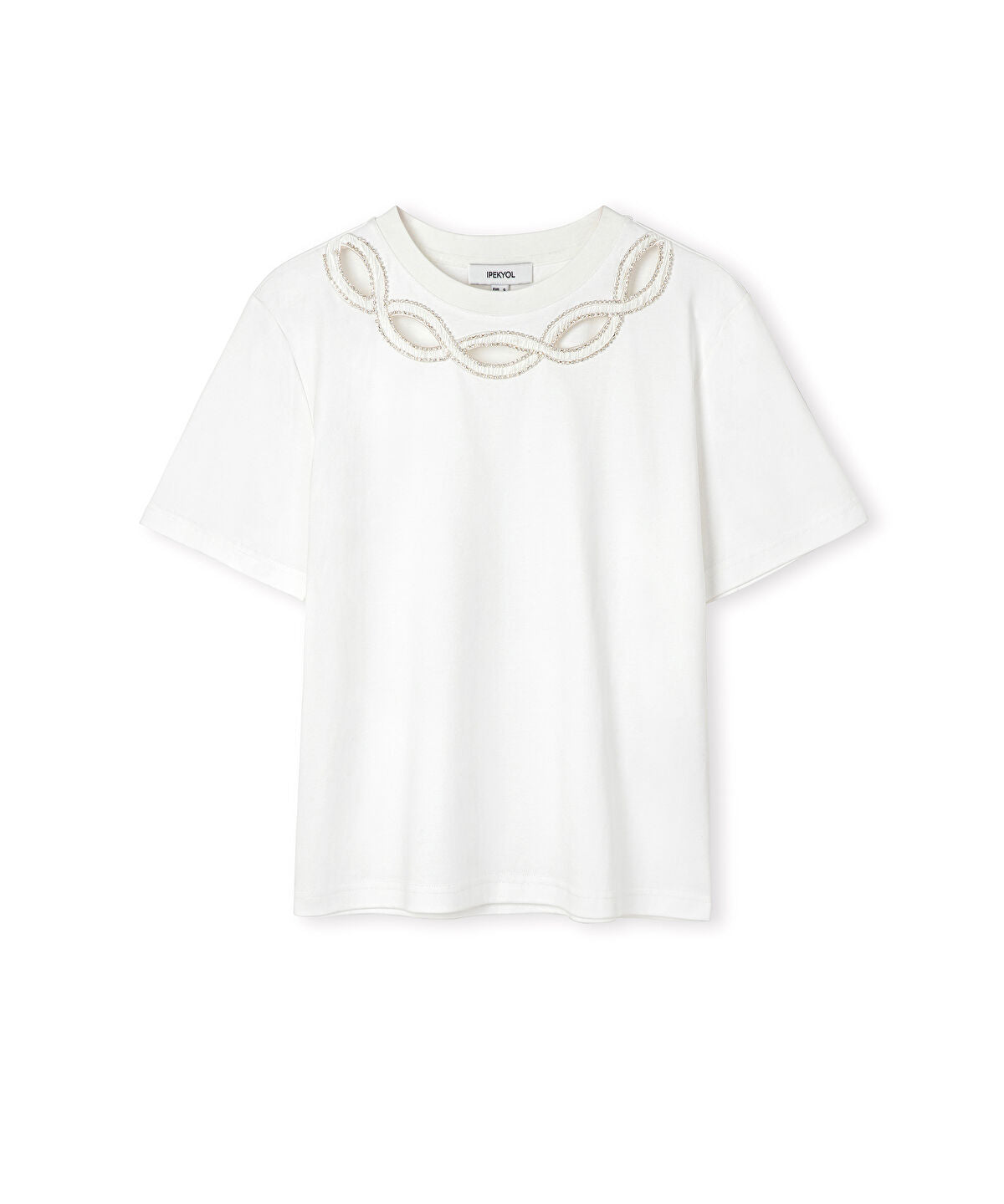 Zoomed Embellished Cutout T-Shirt