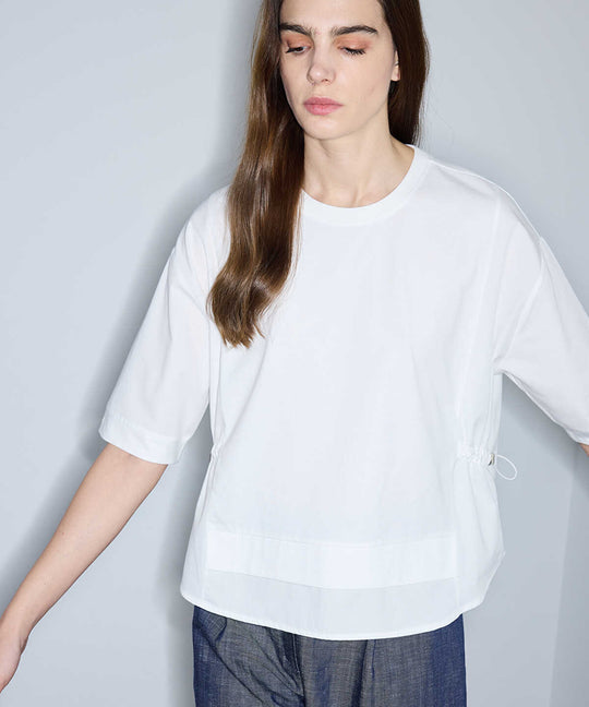 Adjustable Waist Mixed Media T-Shirt
