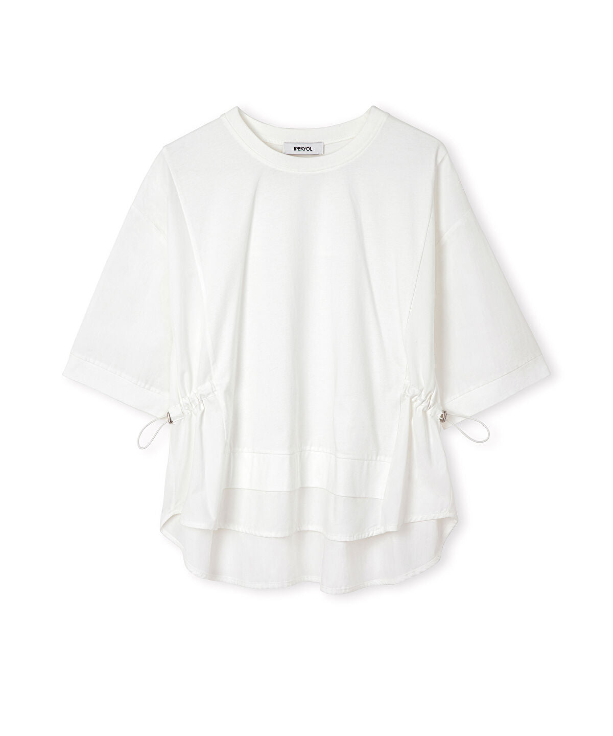 Adjustable Waist Mixed Media T-Shirt