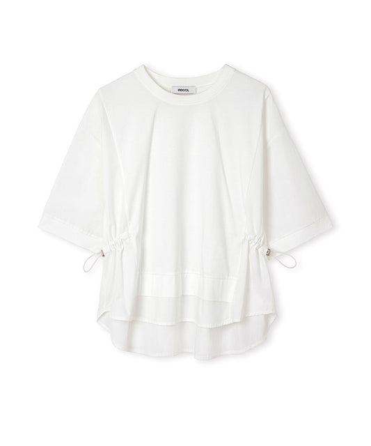 Adjustable Waist Mixed Media T-Shirt
