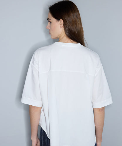 Adjustable Waist Mixed Media T-Shirt