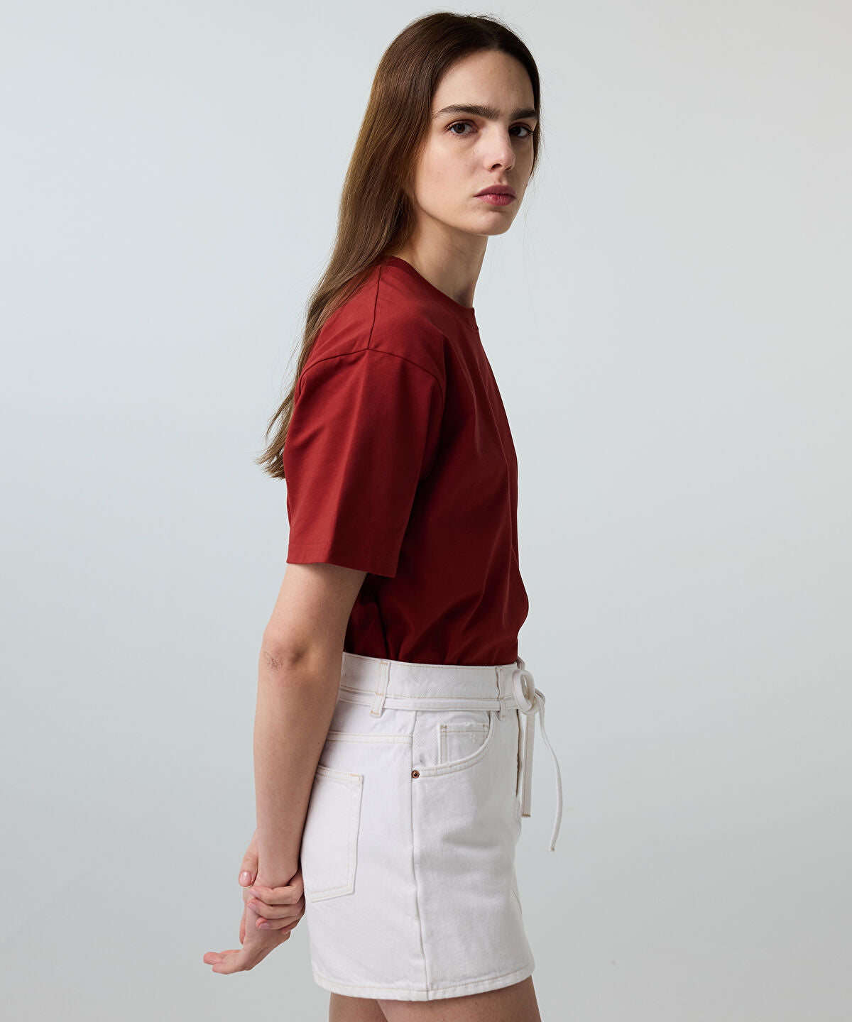Zoomed Crew Neck Basic T-Shirt