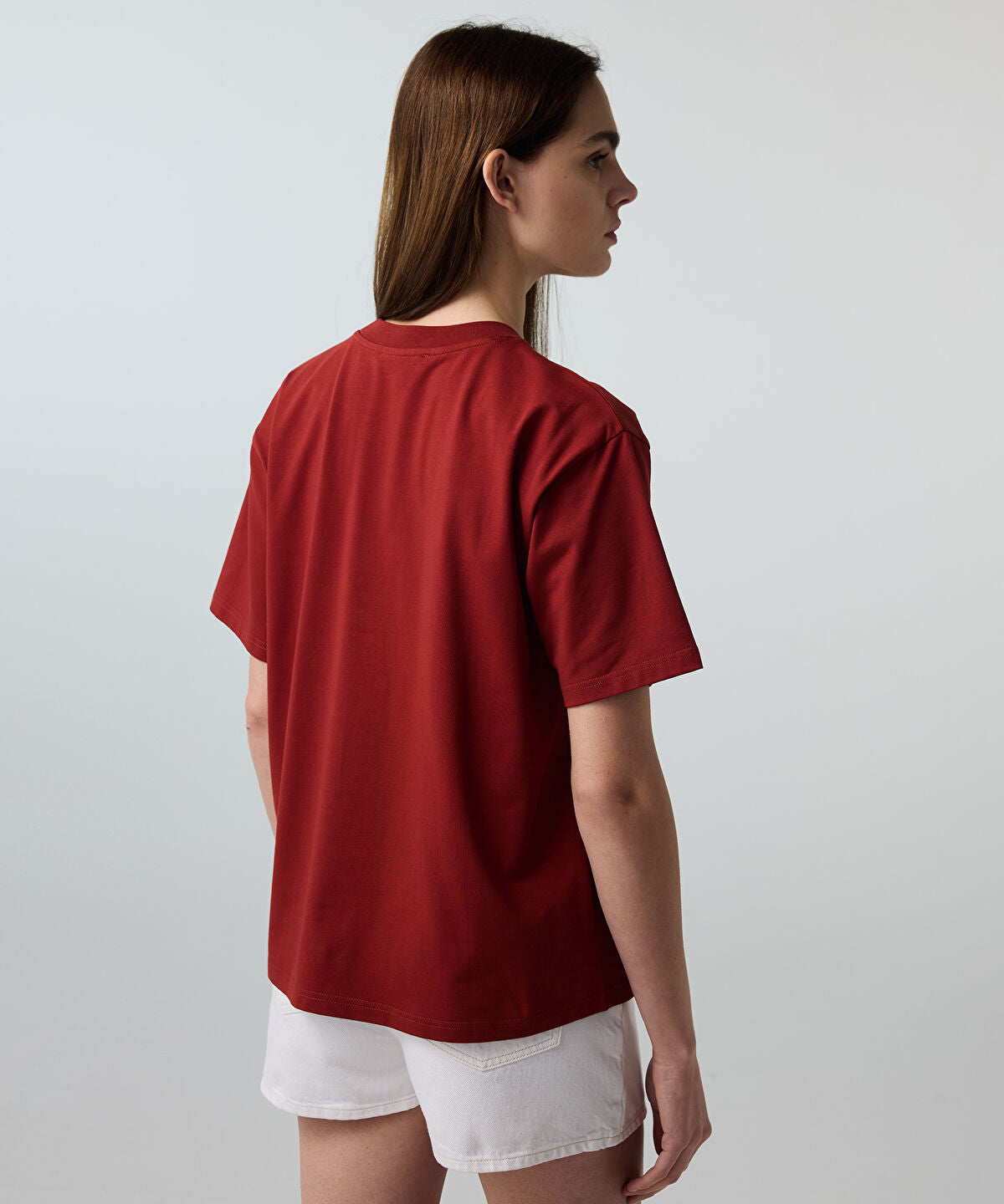 Zoomed Crew Neck Basic T-Shirt