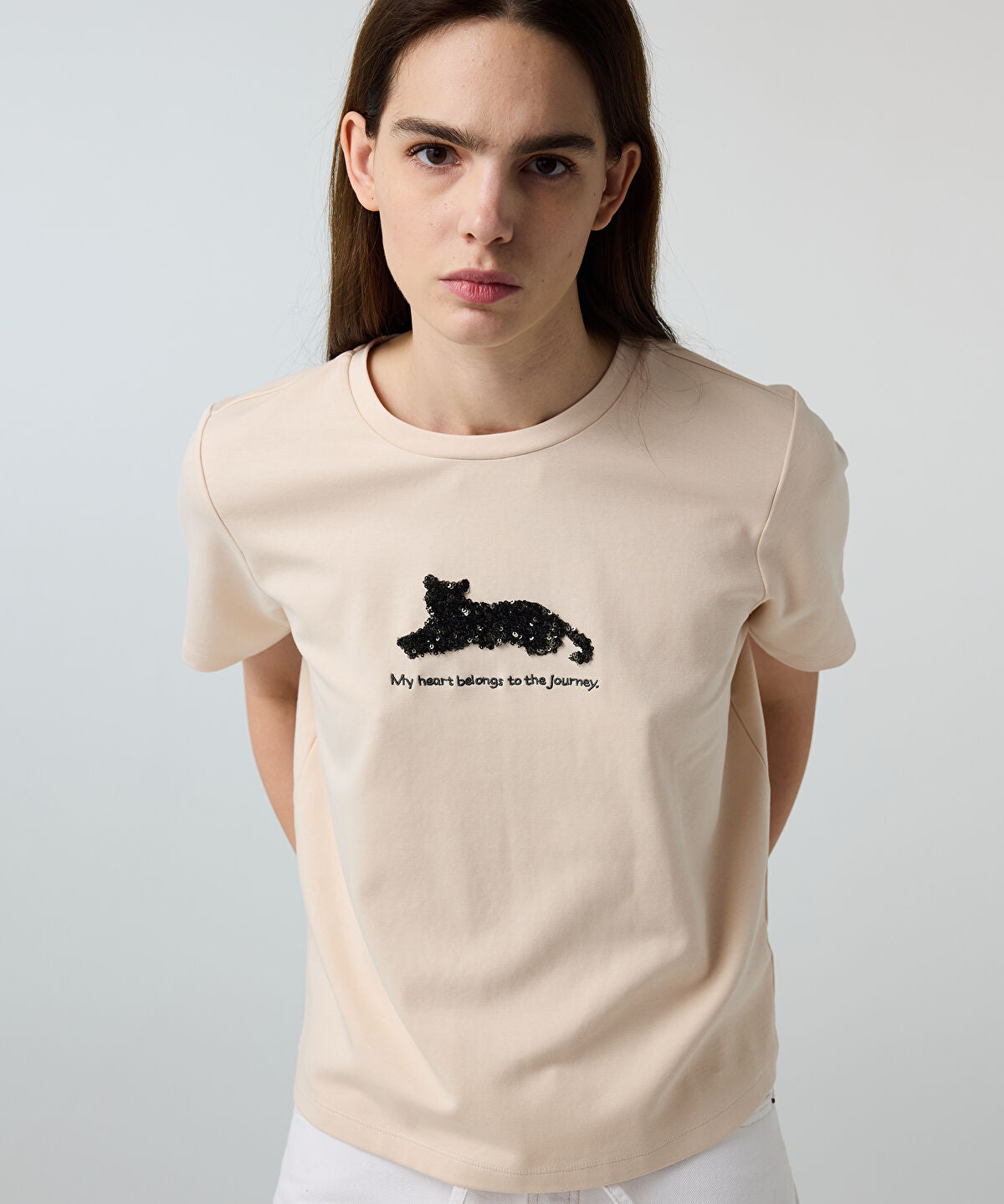 Zoomed Sequin Embellished T-Shirt