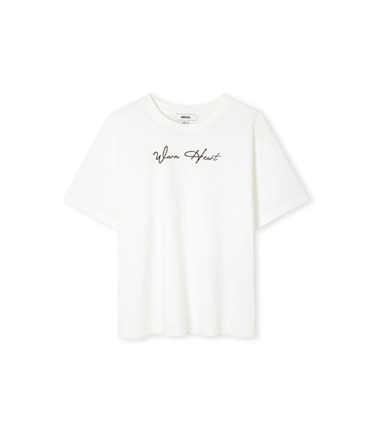 Embroidered Slogan T-Shirt