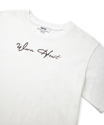 Embroidered Slogan T-Shirt