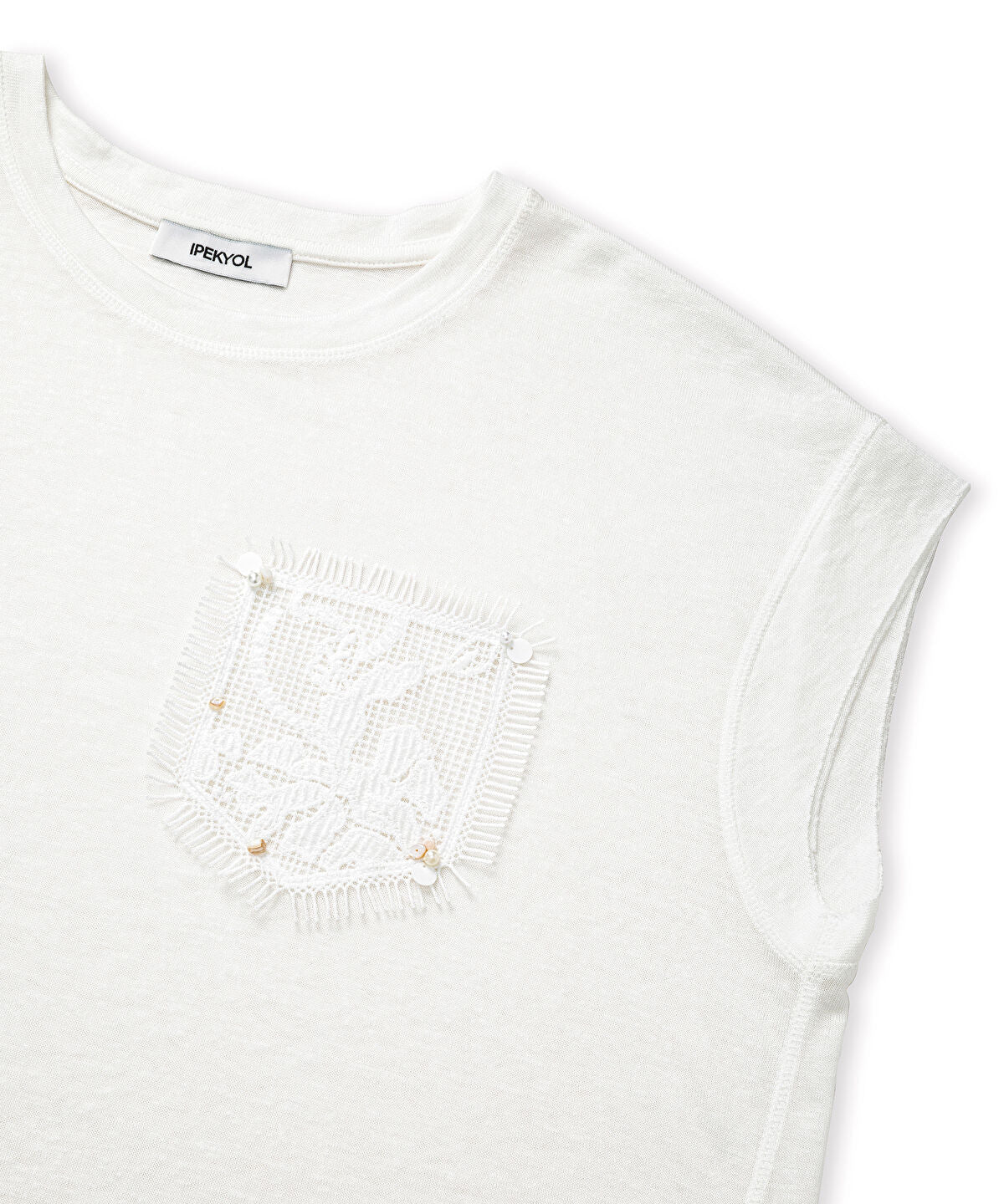 Zoomed Crochet Pocket T-Shirt