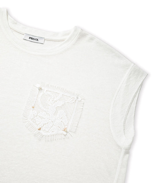 Crochet Pocket T-Shirt