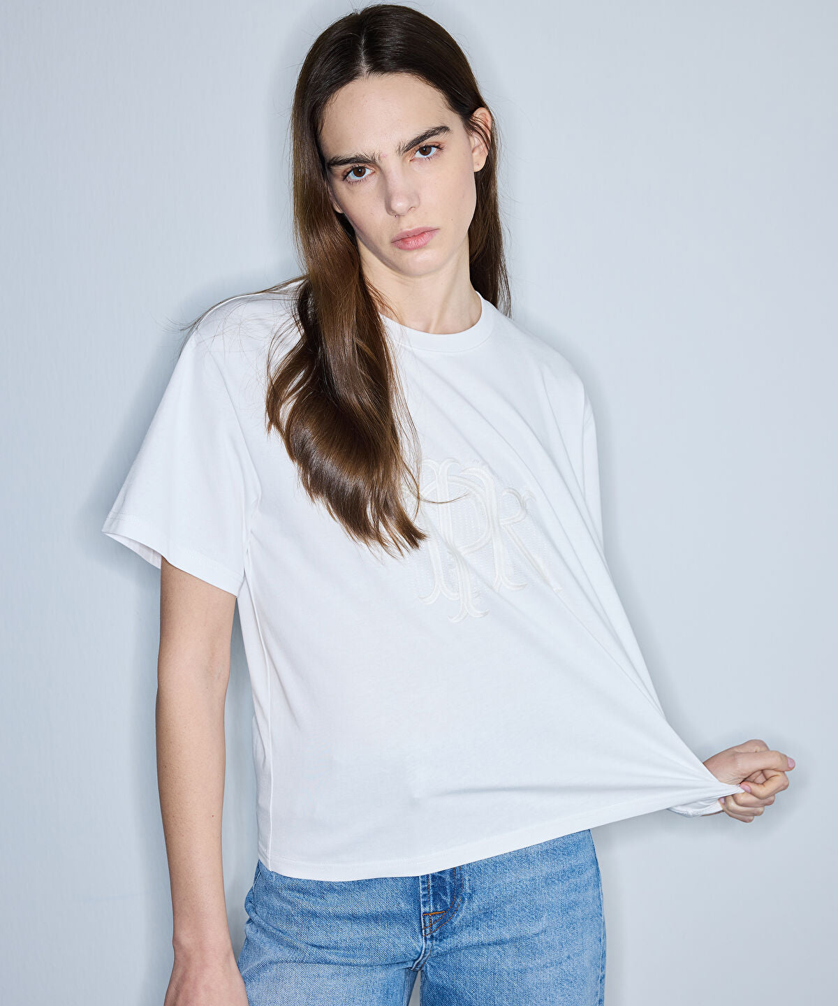 Zoomed Monogram Embroidered T-Shirt