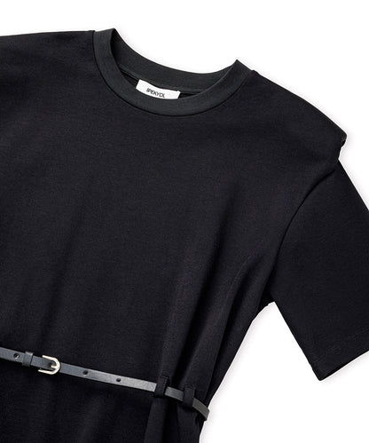 Belted Crew Neck T-Shirt
