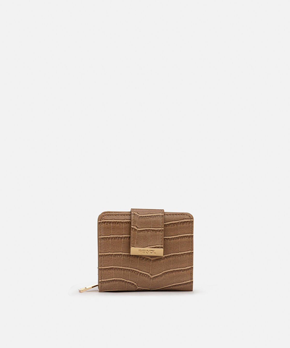 Zoomed Croc-Effect Wallet