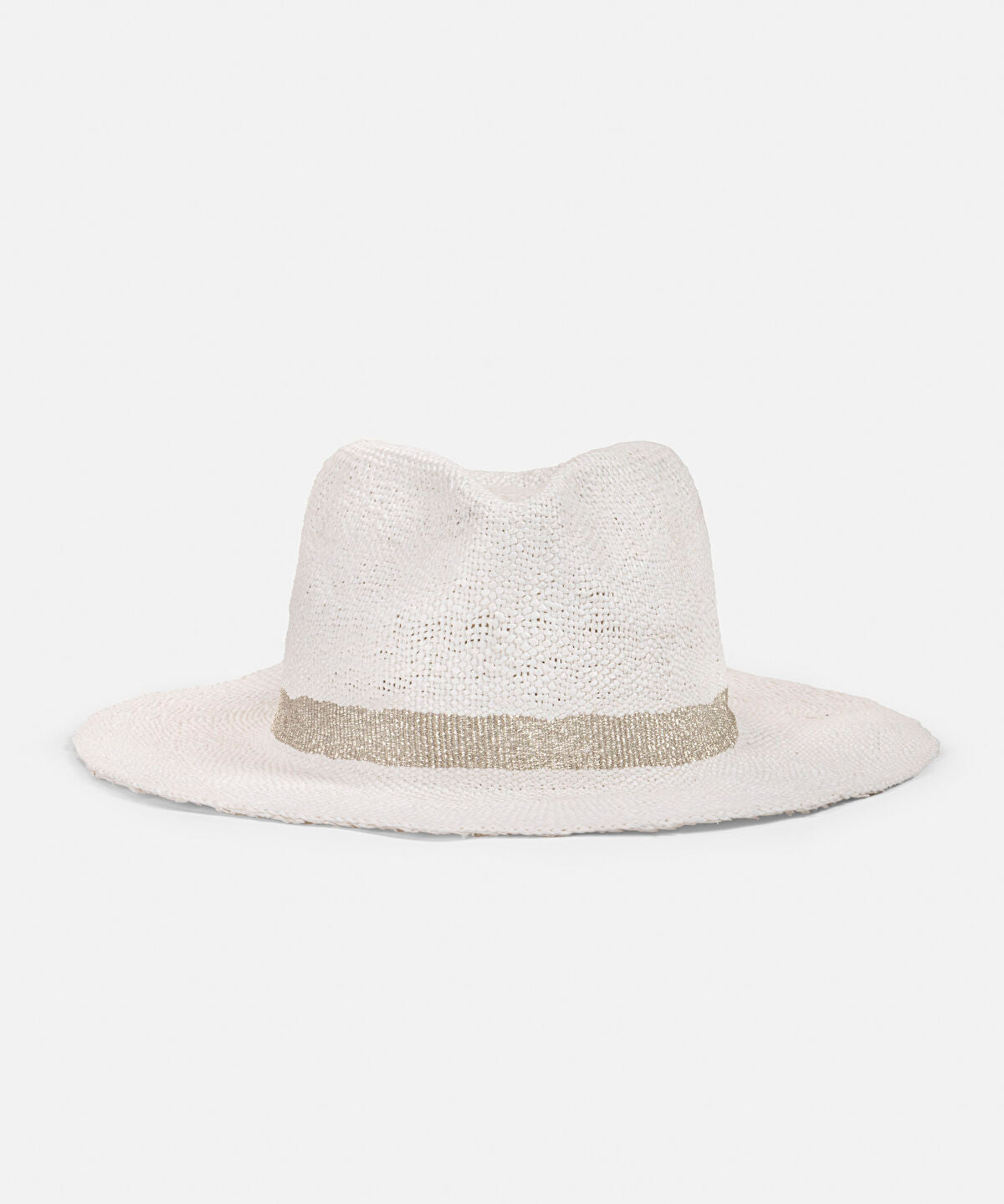 Zoomed Stripe Printed Straw Effect Hat