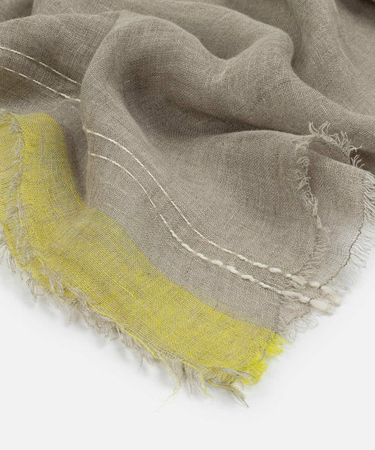 Color-Block Linen Scarf