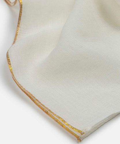 Contrast Trim Linen Scarf