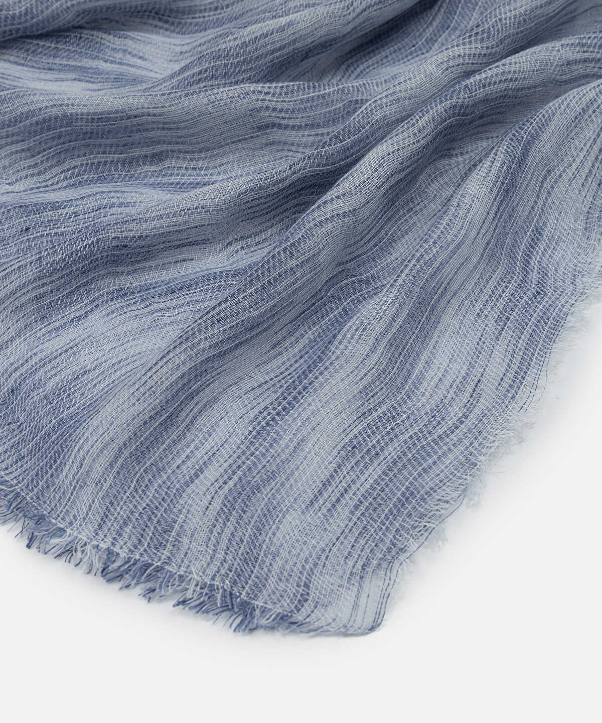 Zoomed Linen-Blend Scarf