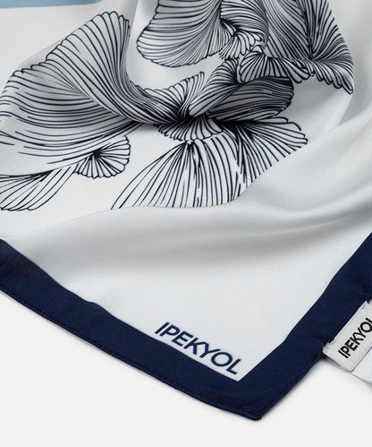 Printed Color-Block Scarf