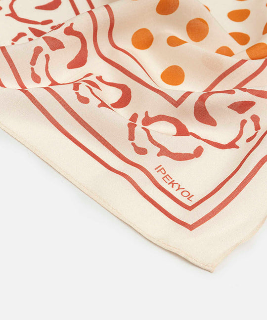 Polka Dot Silk Blend Scarf