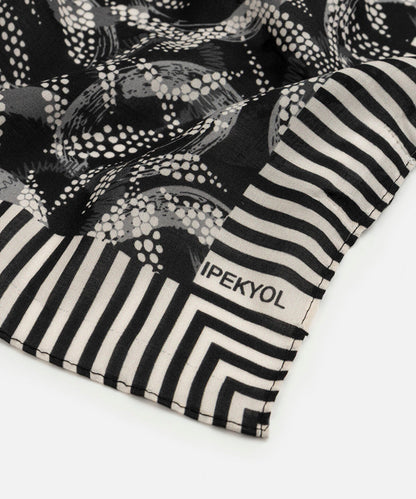Printed Silk Blend Scarf