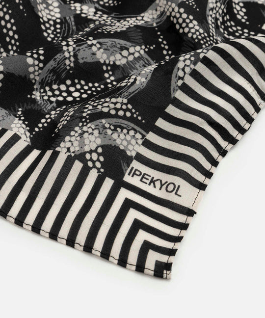 Printed Silk Blend Scarf