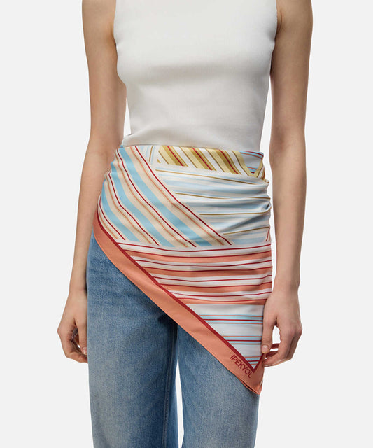 Striped Color-Block Scarf