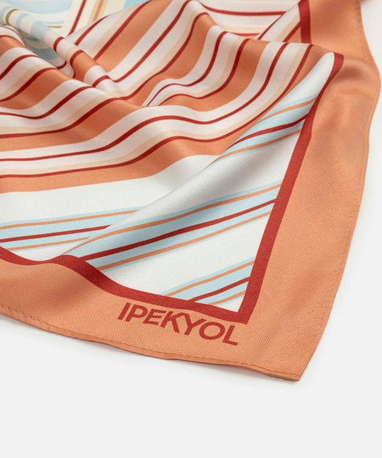 Striped Color-Block Scarf