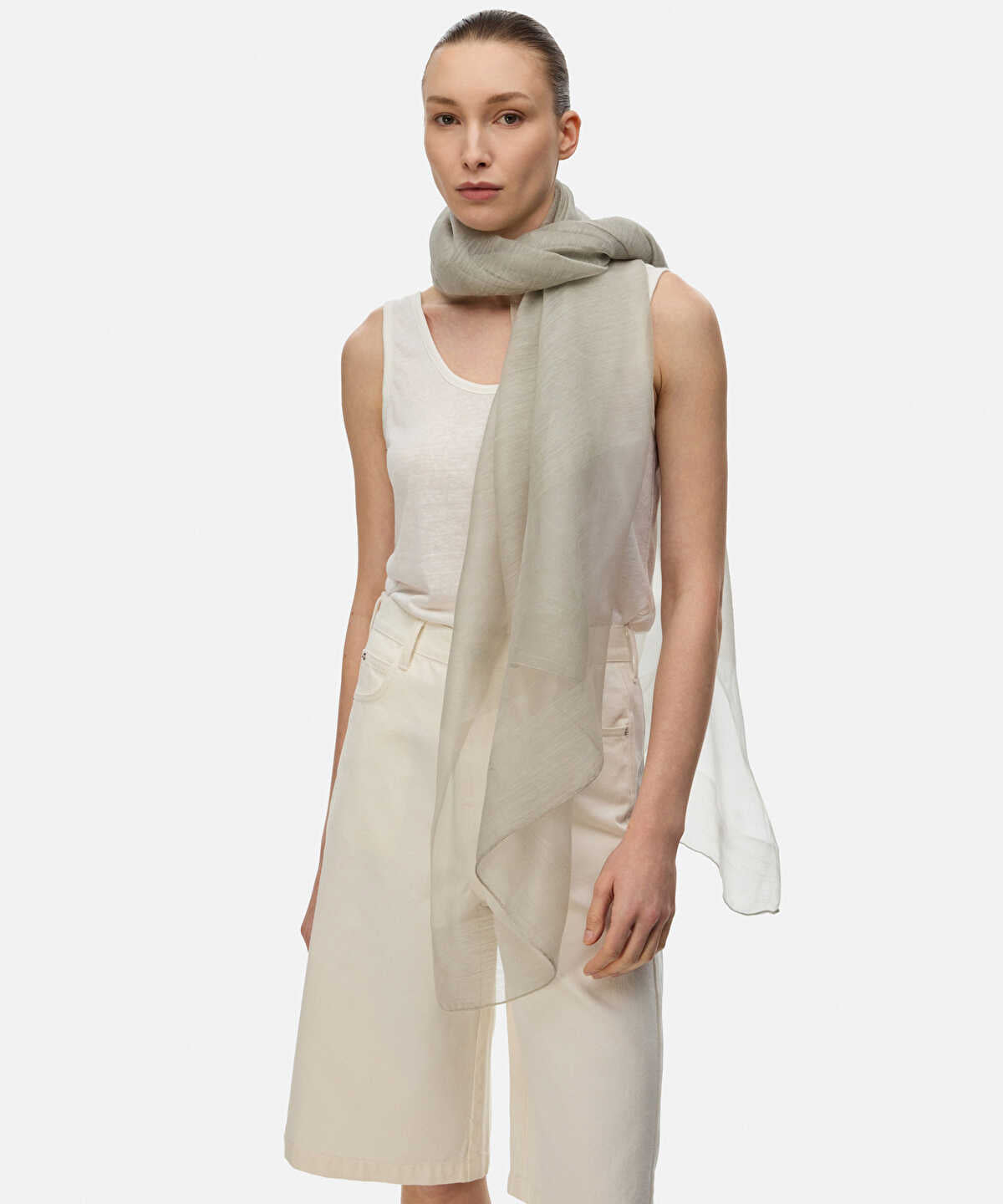 Silk and Wool Blend Scarf