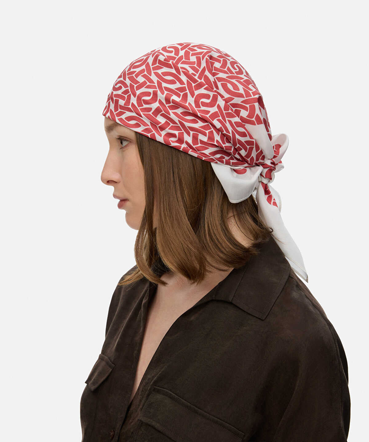 Zoomed Printed Silk Scarf