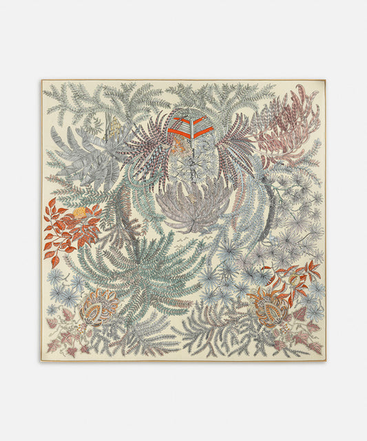Floral Print Silk Scarf