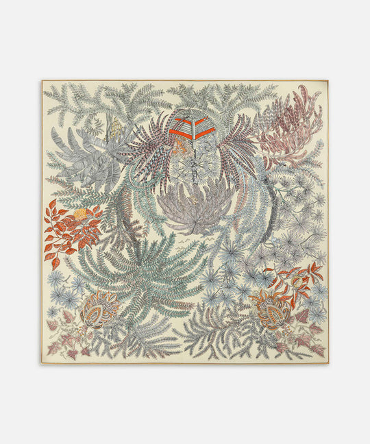 Floral Print Silk Scarf