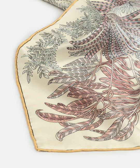 Floral Print Silk Scarf