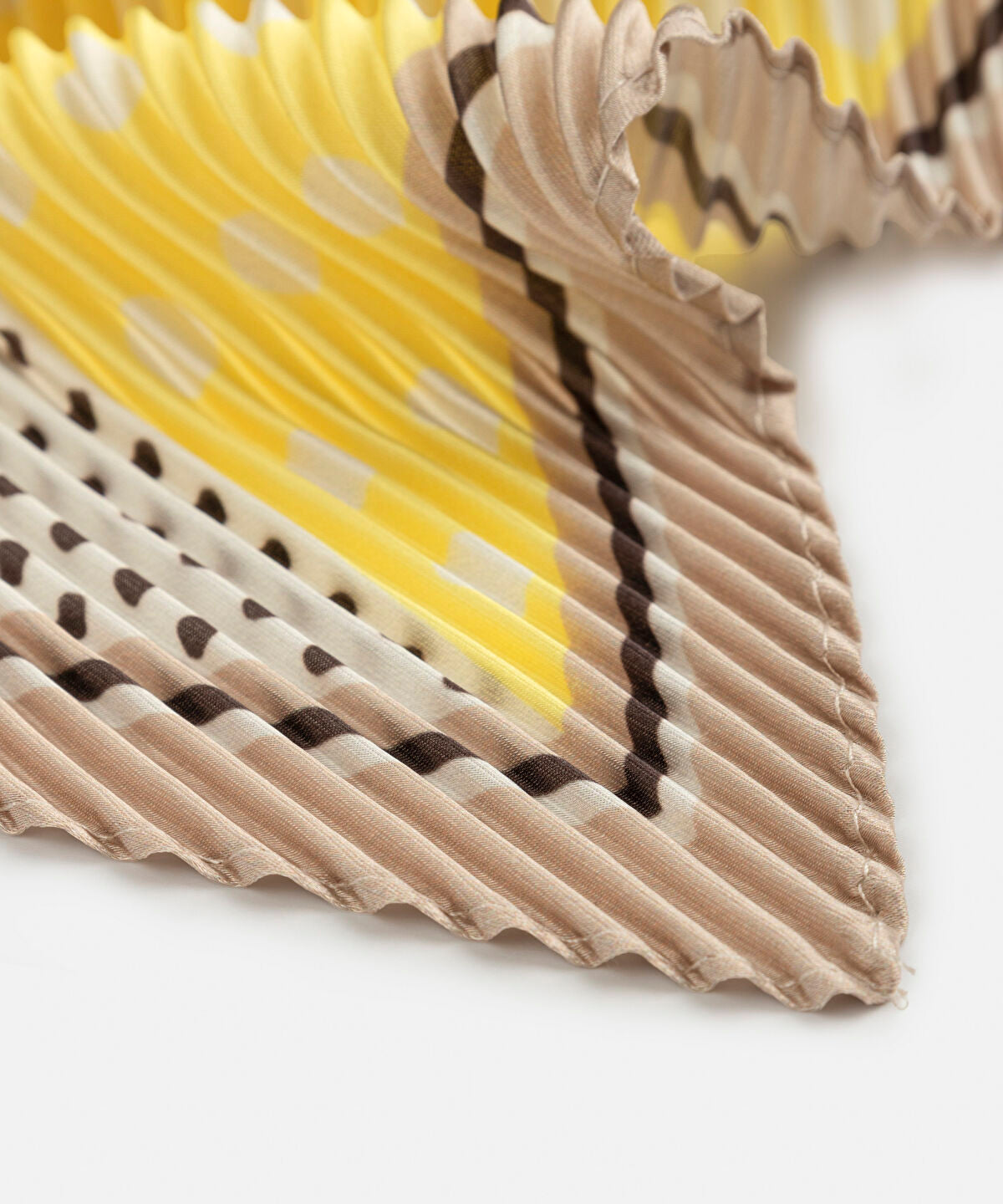 Zoomed Pleated Polka Dot Scarf
