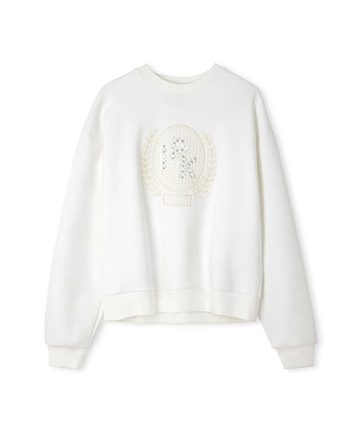 Zoomed Embellished Scuba Sweatshirt