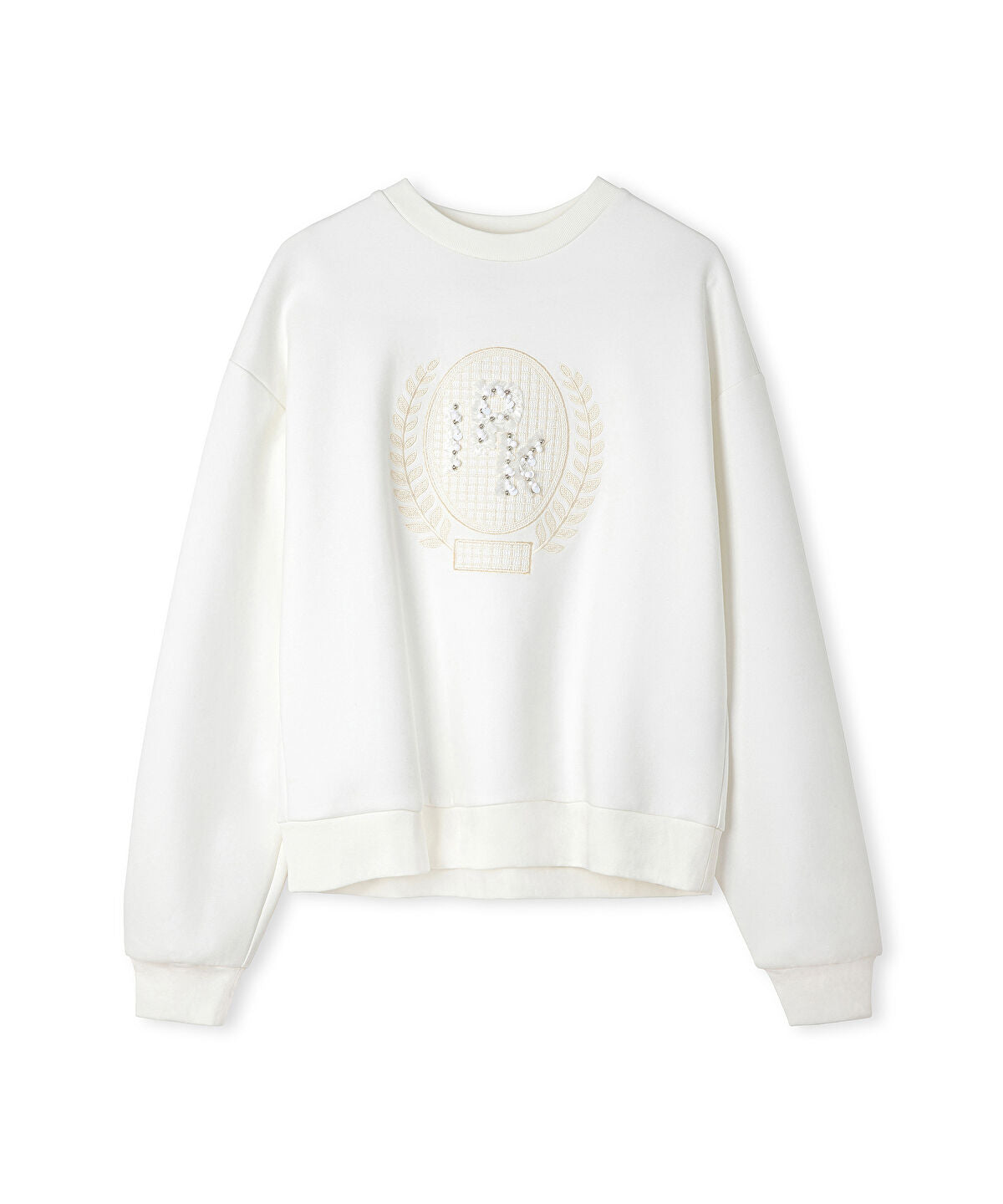 Zoomed Embellished Scuba Sweatshirt