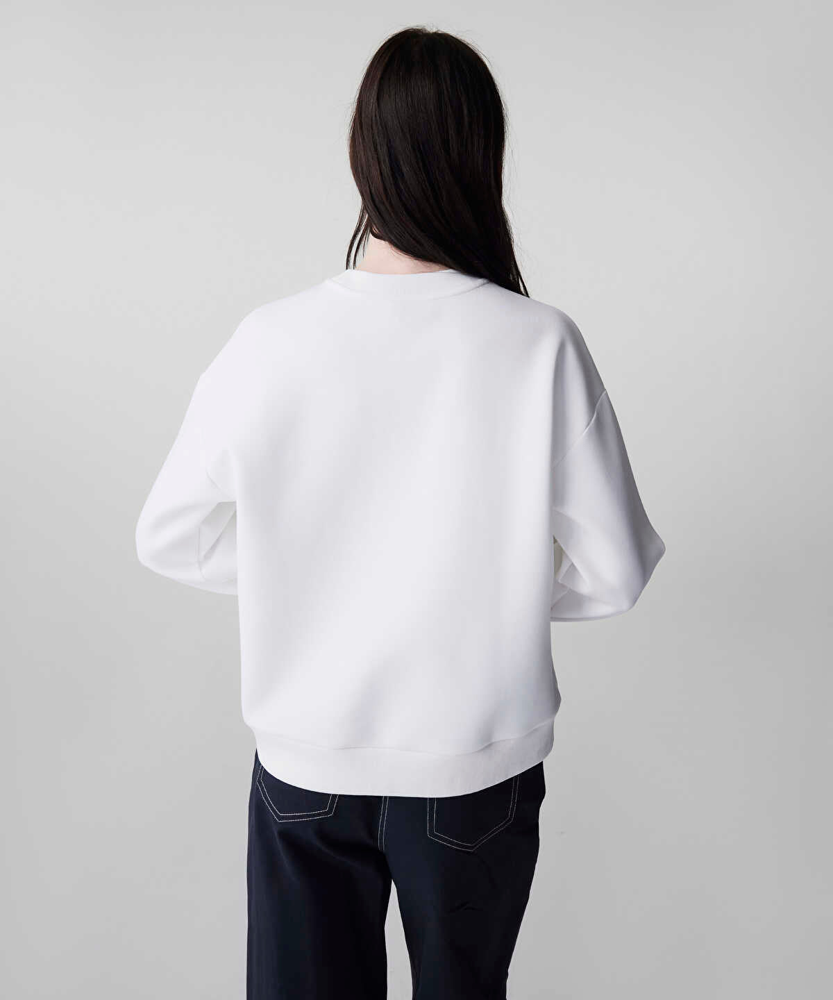 Zoomed Embellished Scuba Sweatshirt