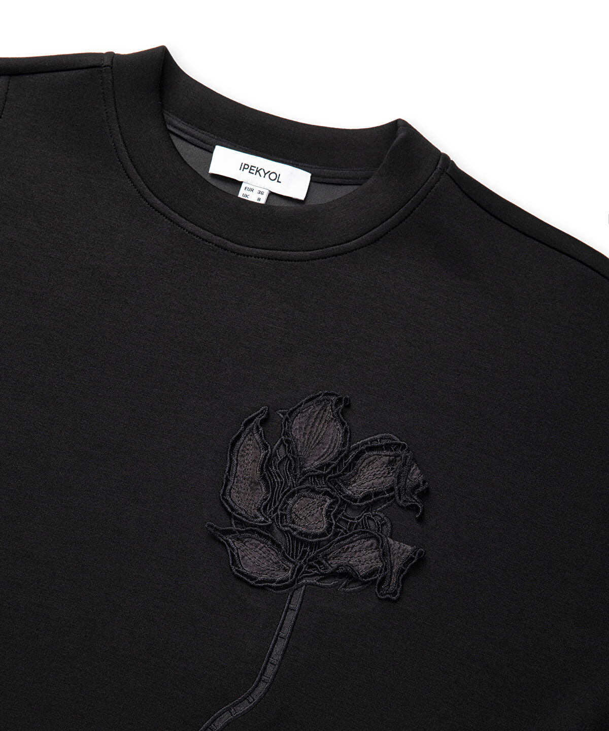 Zoomed Floral Applique Sweatshirt