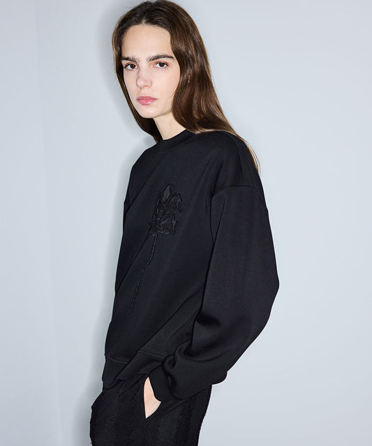 Floral Applique Sweatshirt