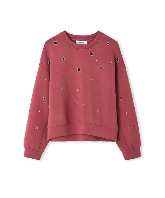 Embellished Cutout Sweatshirt