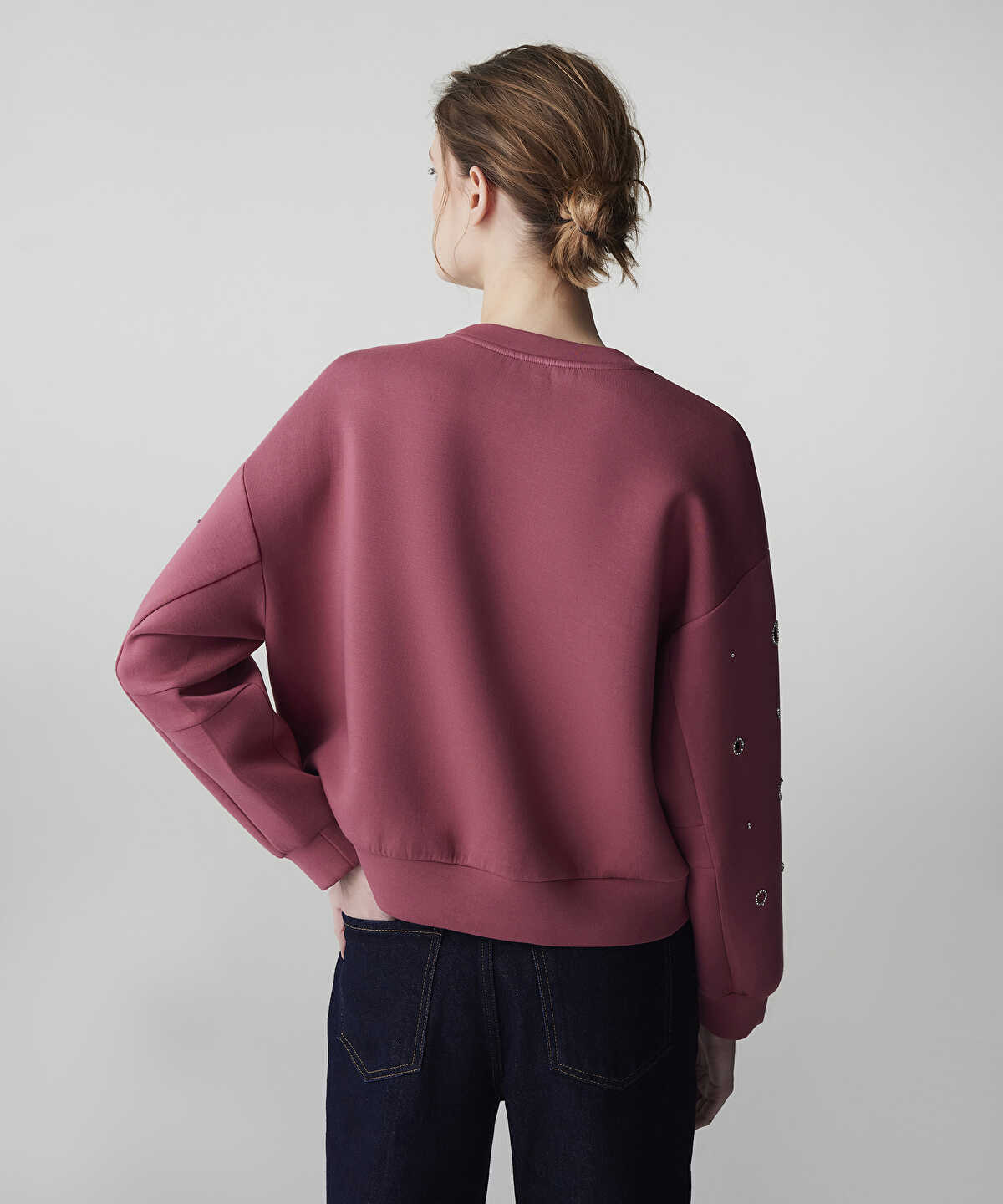 Embellished Cutout Sweatshirt