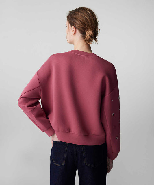 Embellished Cutout Sweatshirt