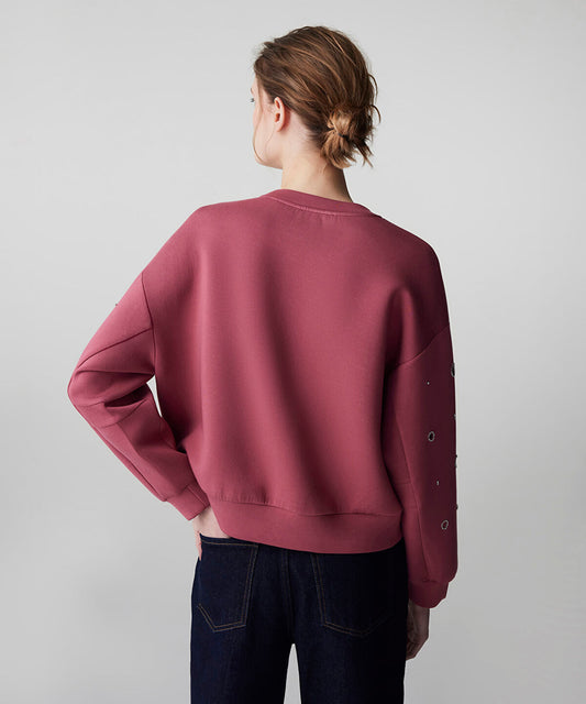 Embellished Cutout Sweatshirt