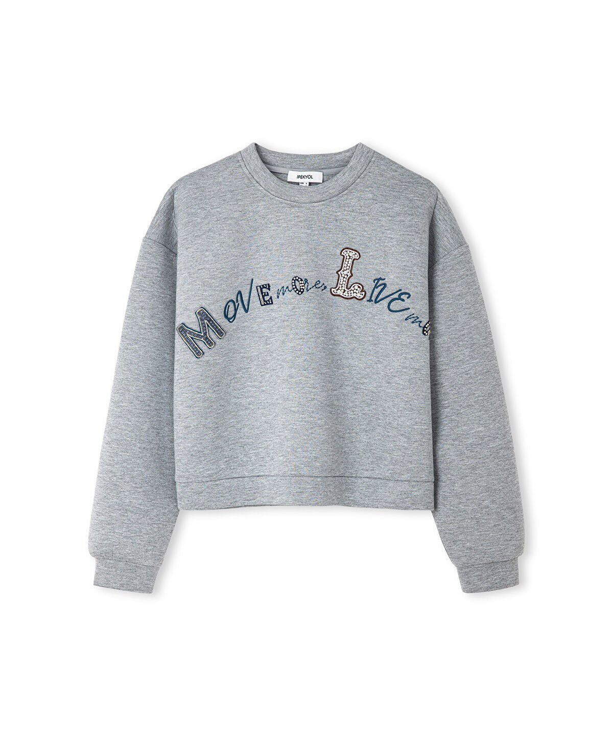 Zoomed Embellished Scuba Sweatshirt